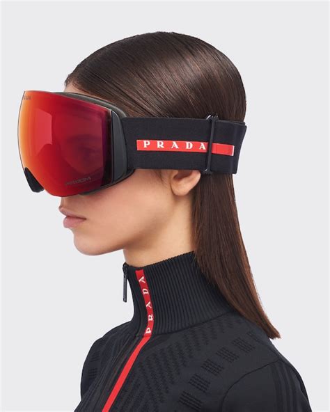 Prada Prada Linea Rossa x Oakley Red & Black Ski Goggles